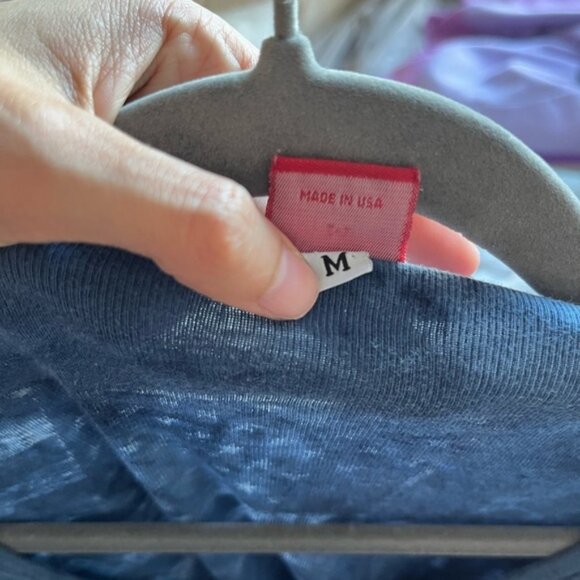 Glima Vintage American USA New York Graphic Patriotic V-Neck Top - Picture 9 of 9